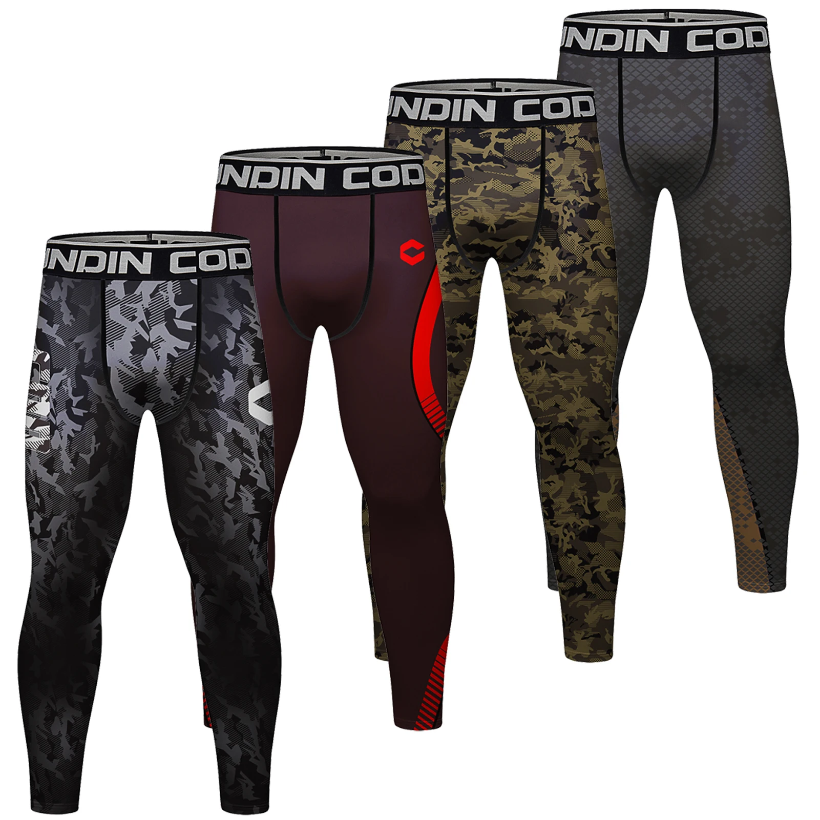 Men's Workout MMA Boxing Compression Pant Tights Bjj Rashguard Gym Fitness Leggings for Sports Running Rash Guard Pants for Men
