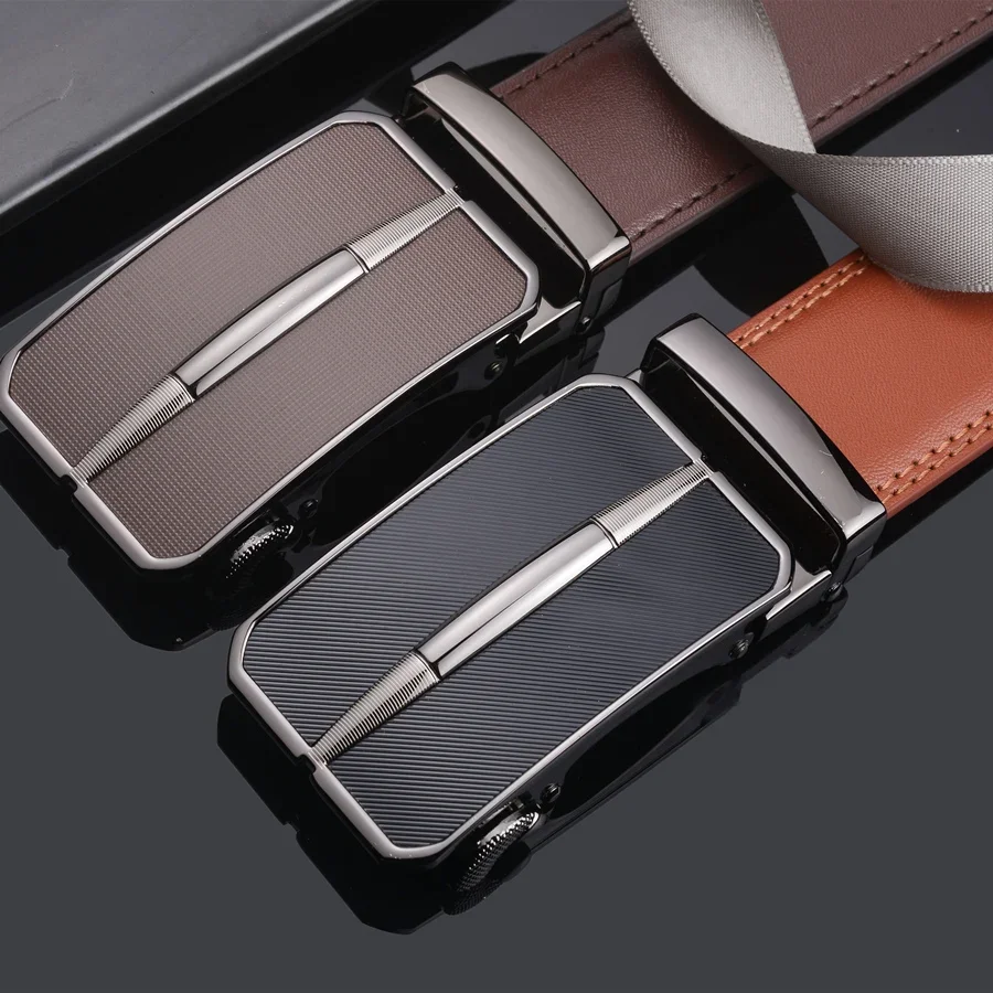 

Plyesxale Brown Belt For Men High Quality Men's Leather Casual Belts Automatic Buckle Male Belt ceinture homme luxe marque G43