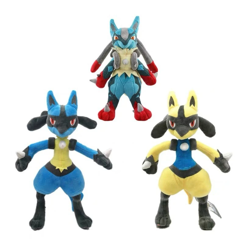 Lucario juguete de peluche de Pokémon para niños, muñeco de peluche de  dibujos animados de color azul y amarillo, regalos de navidad| | -  AliExpress