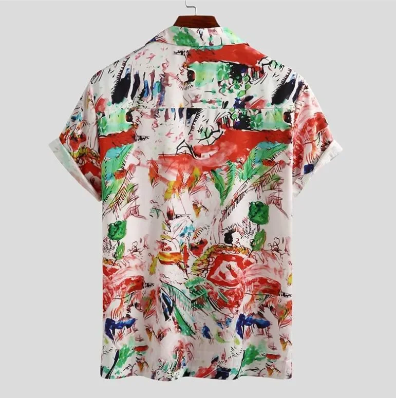 Men Clothing 2022 Summer New Men\'s Short-sleeved Printed Shirts Hawaiian Beach Fashion Lapel Men\'s Shirts