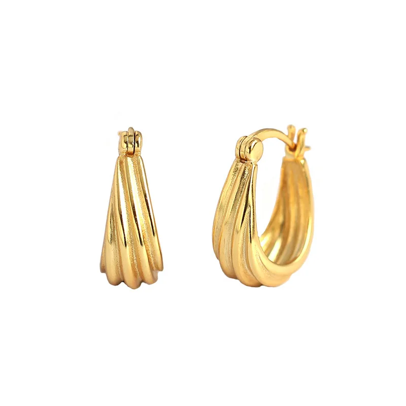 

Gold Piercing Hoop Helix Earrings Silver 925 Geometric Vintage Y2K Designer Jewelry Hot Accessories For Women Wholesale Stock