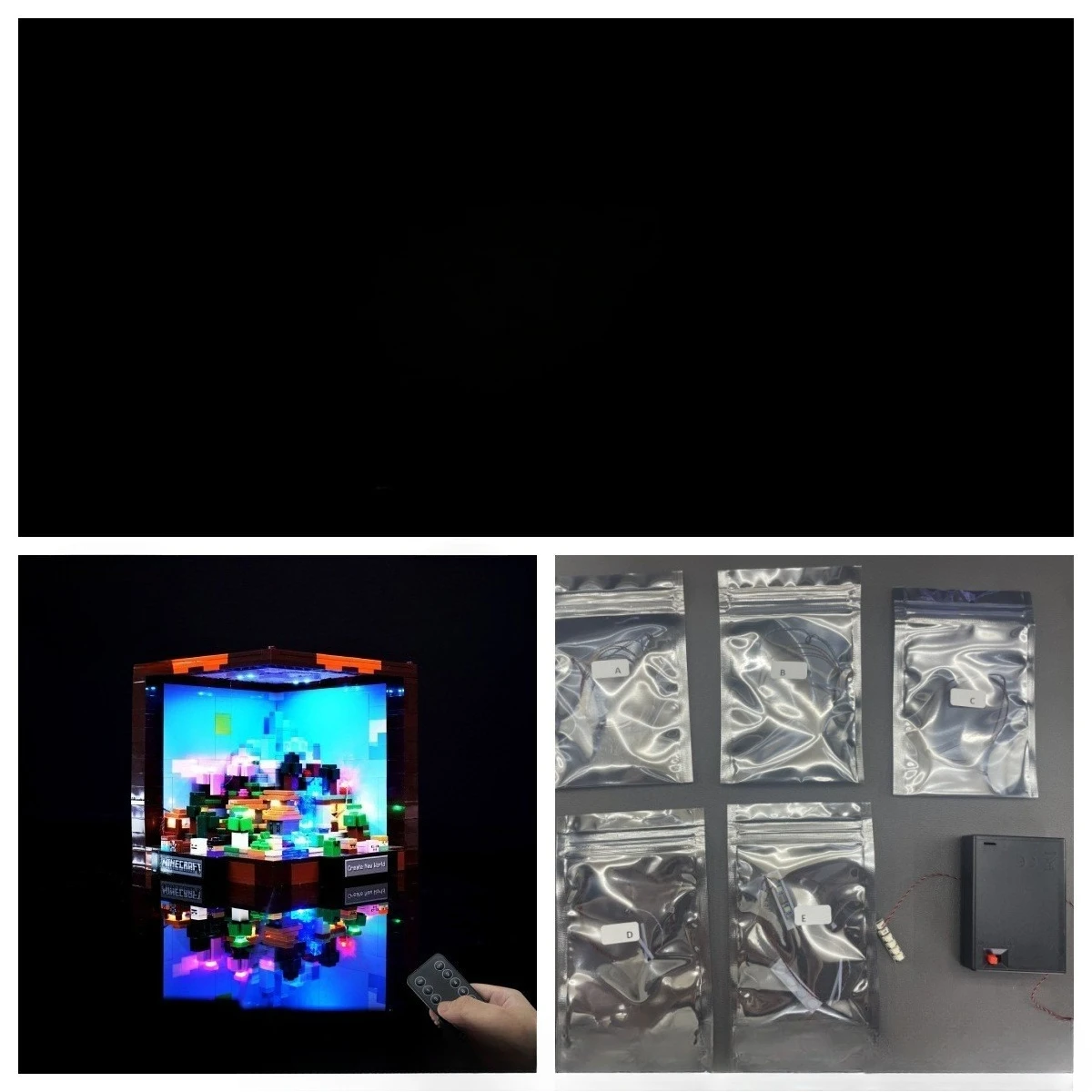 BRIKSMAX Kit di Luci per Tavolo The Crafting - Illuminazione a LED Compatibile con Lego Minecraft 21265 Set da Costruzione