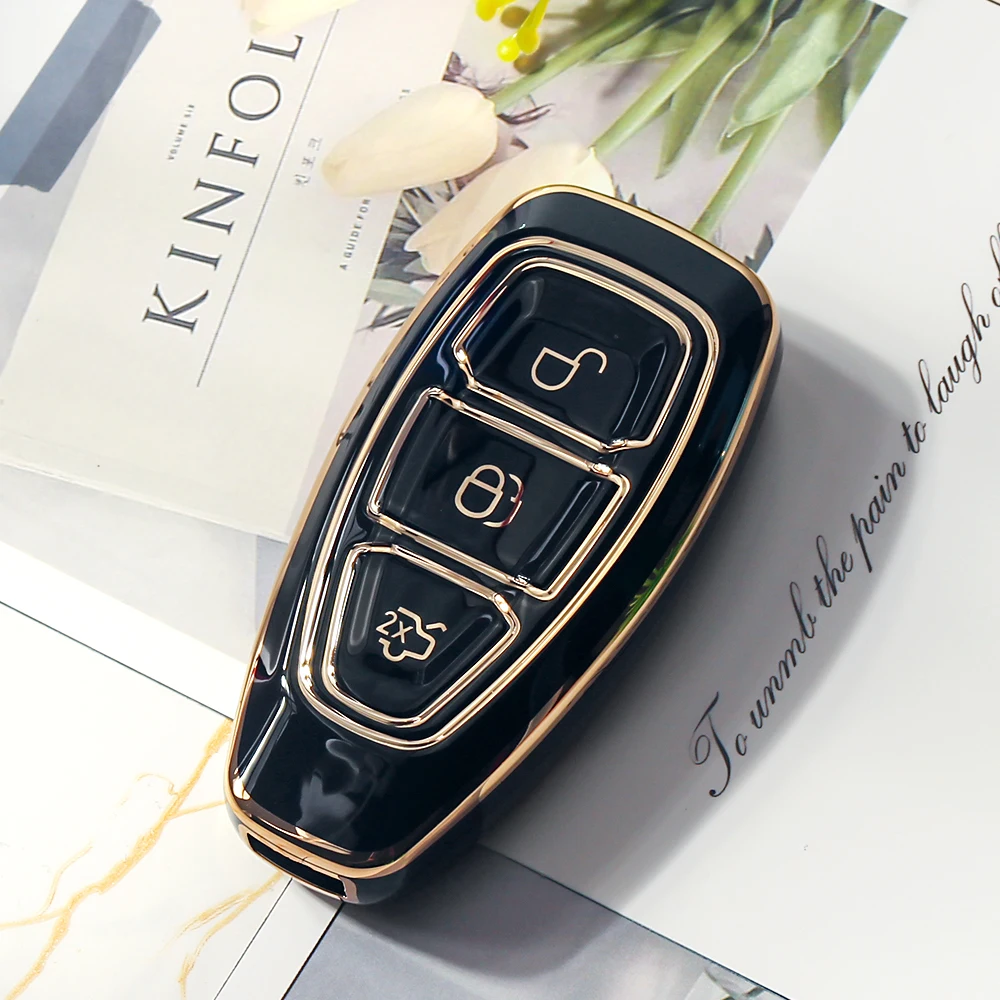 Premium 3-Button TPU Car Key Case Cover
