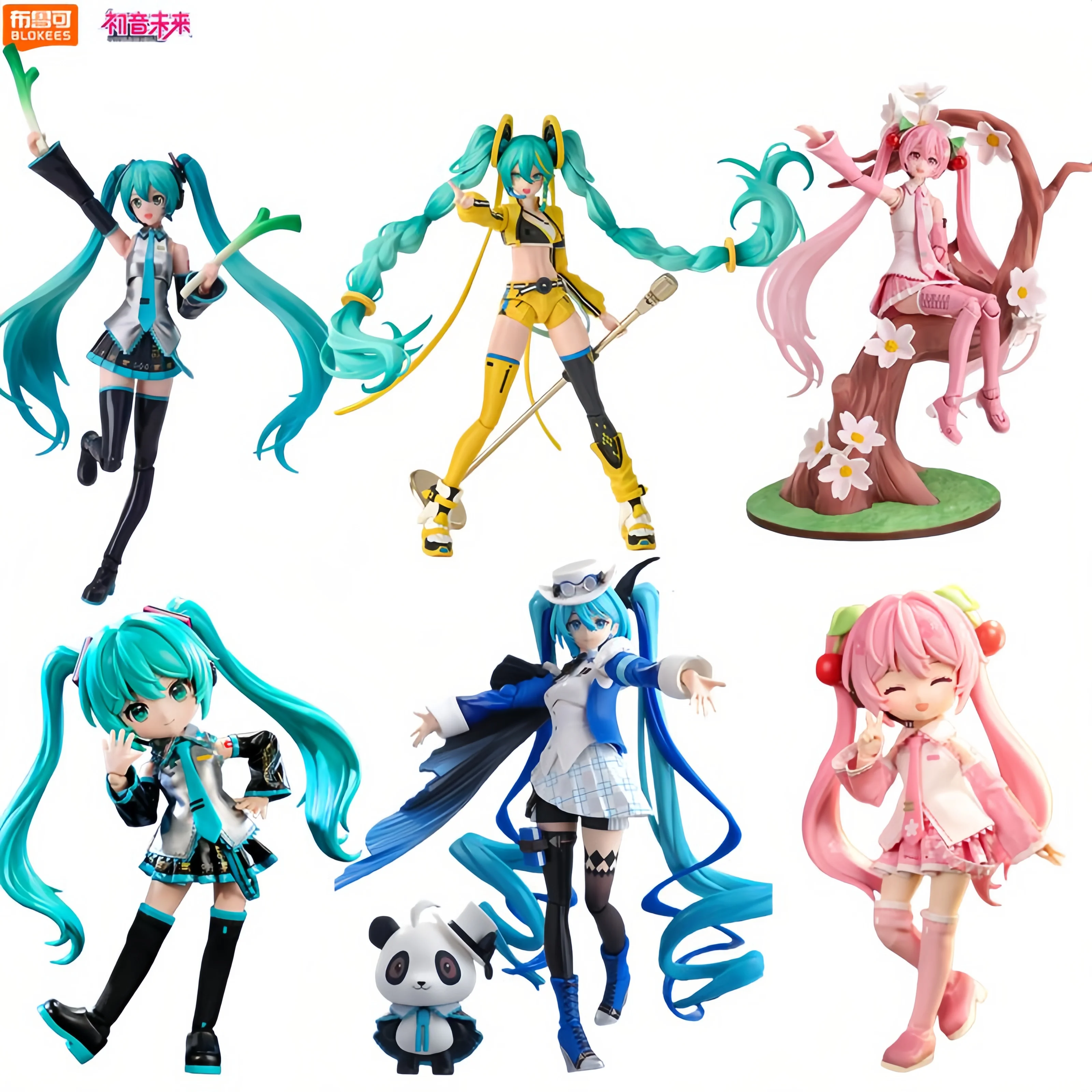Blokees Hatsune Miku Action Figure DIY Gemeinsame Mobilität Anime Montage Figur Spielzeug Cartoon Puppe Sammlung Figuren Weihnachten Geschenk