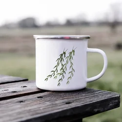 Charming Personalized Enamel Drinkware - Unusual Tea and Coffee Cup - 360ml (KTZW - 077 - F)