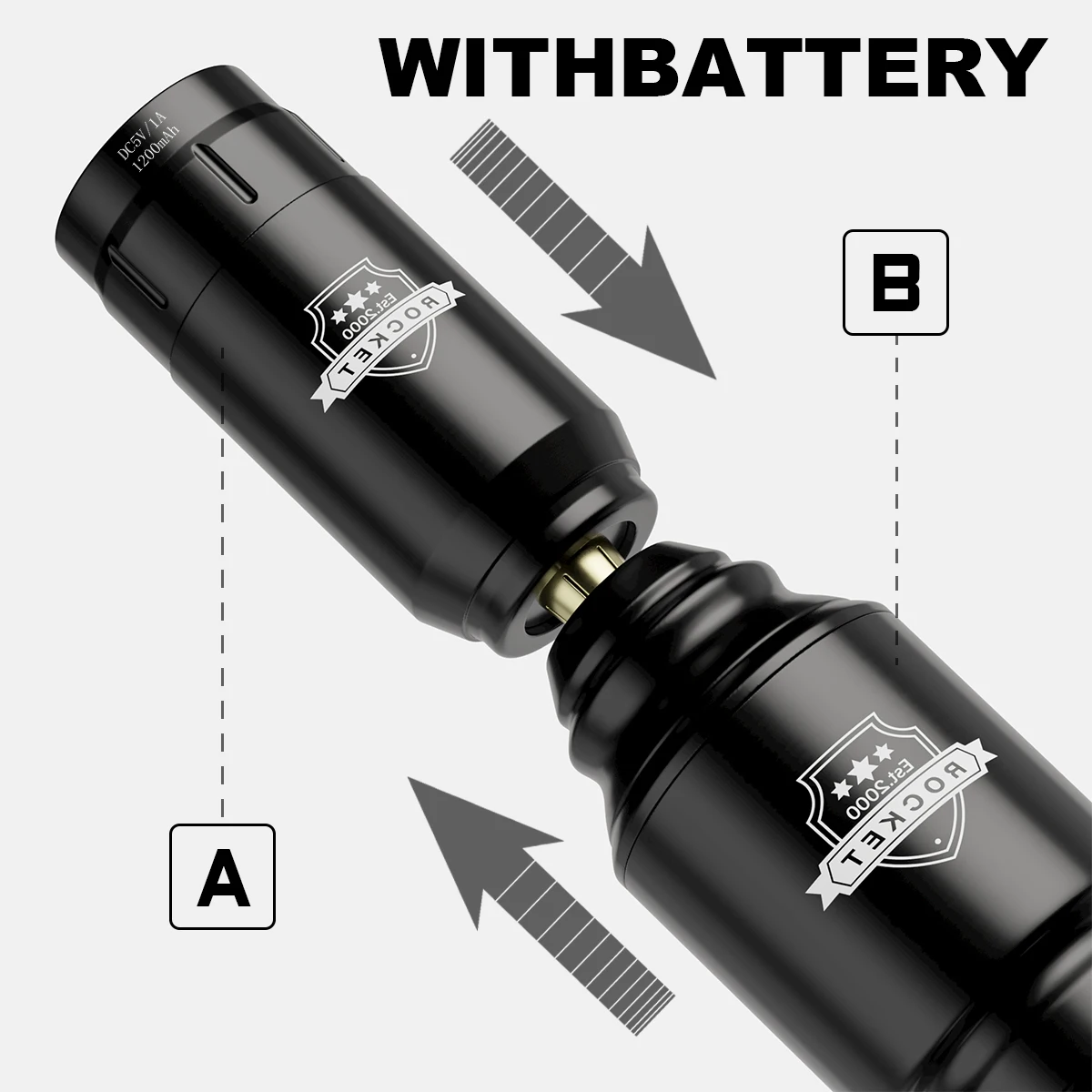 DM Wireless Tattoo Kit Complete Mini Rocket Machine Battery Case Needle Power Ink Rotary Tattoo Pen Permanent Makeup Tattoo Kit 2