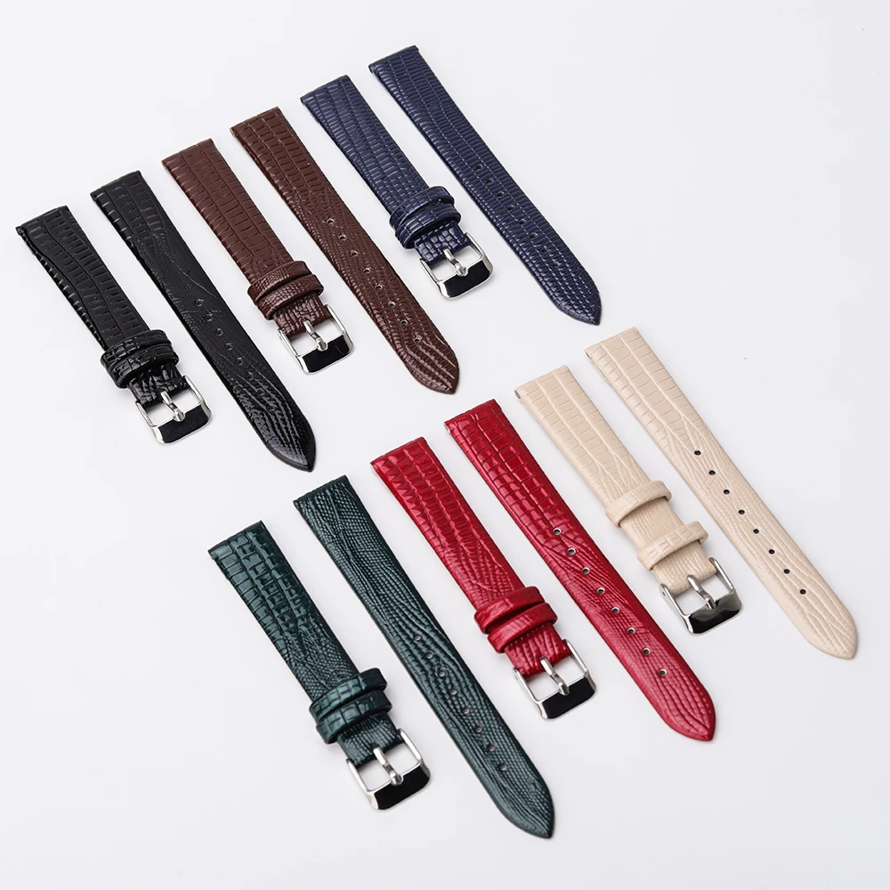 Luxurious Genuine Leather Textured Watch Band Belt