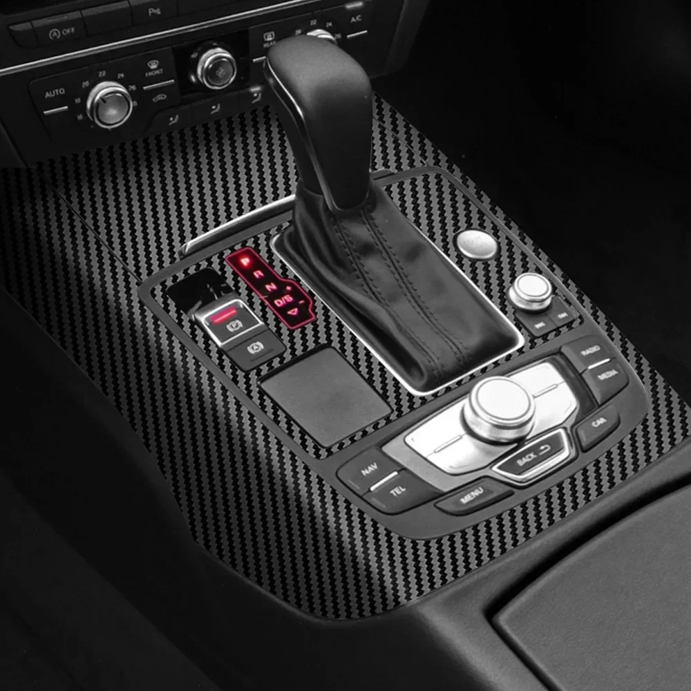 자동차 스타일링 액세서리 Audi A6 C7 2012-2018 용 자동차 기어 패널 장식 스티커