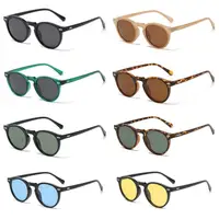 Lunettes de soleil polarisées pour hommes et femmes, lunettes de soleil rondes rétro, lunettes vintage pour hommes et femmes, créateur de marque, UV400, 2023 1