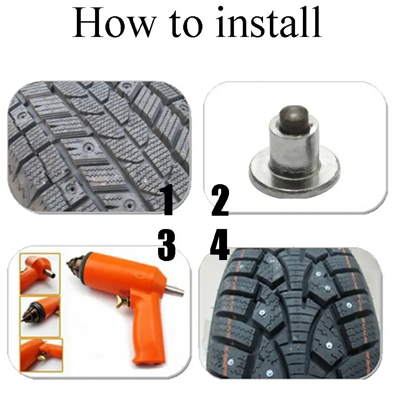 Universal Bike Snow Spikes Tire Cleats Universal Bicycle Winter Car Wheel Tire Studs Winter Anti-Slip Stud Auto Motorcycle wheel tyre studs
