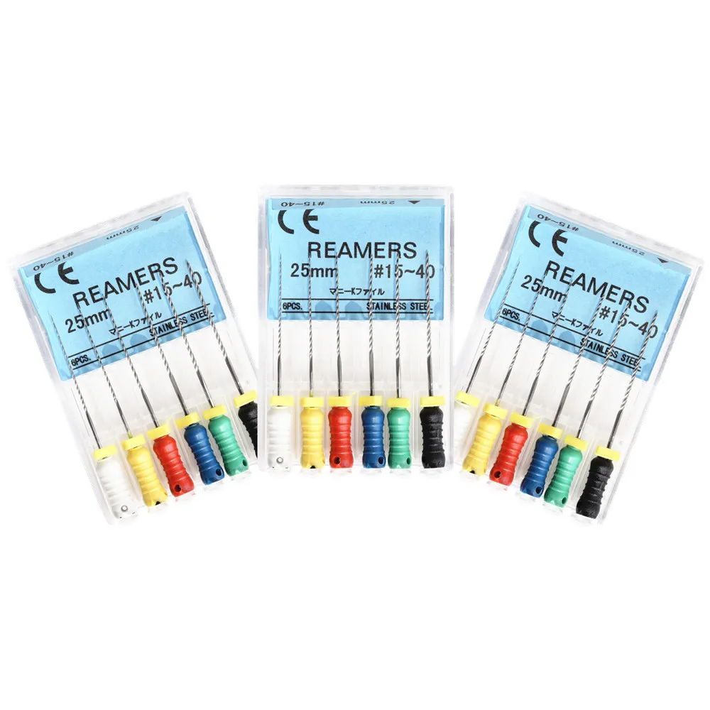 1 Pack 25mm #15-40 Endodontic Dental REAMERS Stainless Steel Endo Root Canal Hand Use K Files Dentistry Lab Instrument Products 2