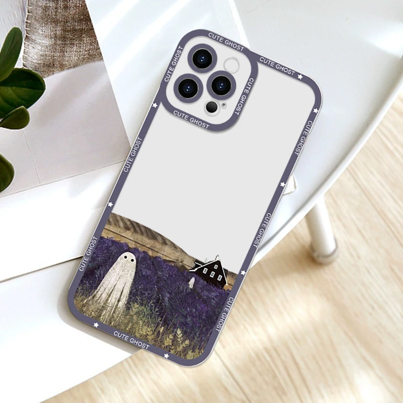 Cute Cartoon Little Ghost Clear Soft Phone Case