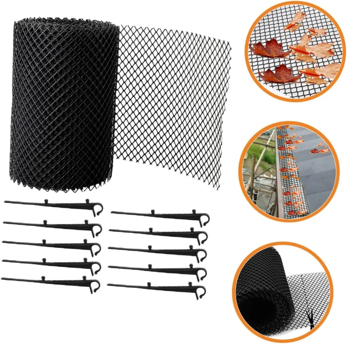 ตาข่ายพลาสติกป้องกันท่อระบายน้ํา ตาข่ายป้องกันใบ ตาข่ายรั้วน้ําเพื่อป้องกันกิ่งไม้กิ่งและกิ่งไม้ ตาข่ายพลาสติก 1