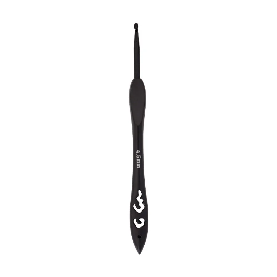 Crochet Kit Knitting Supplies Knitting Material Knitting Craft Supplies Knitting Tools OPP Bag Packing Black Plastic Handle Alumina Crochet Set A Set of 9 Pieces 2.0-6.0mm