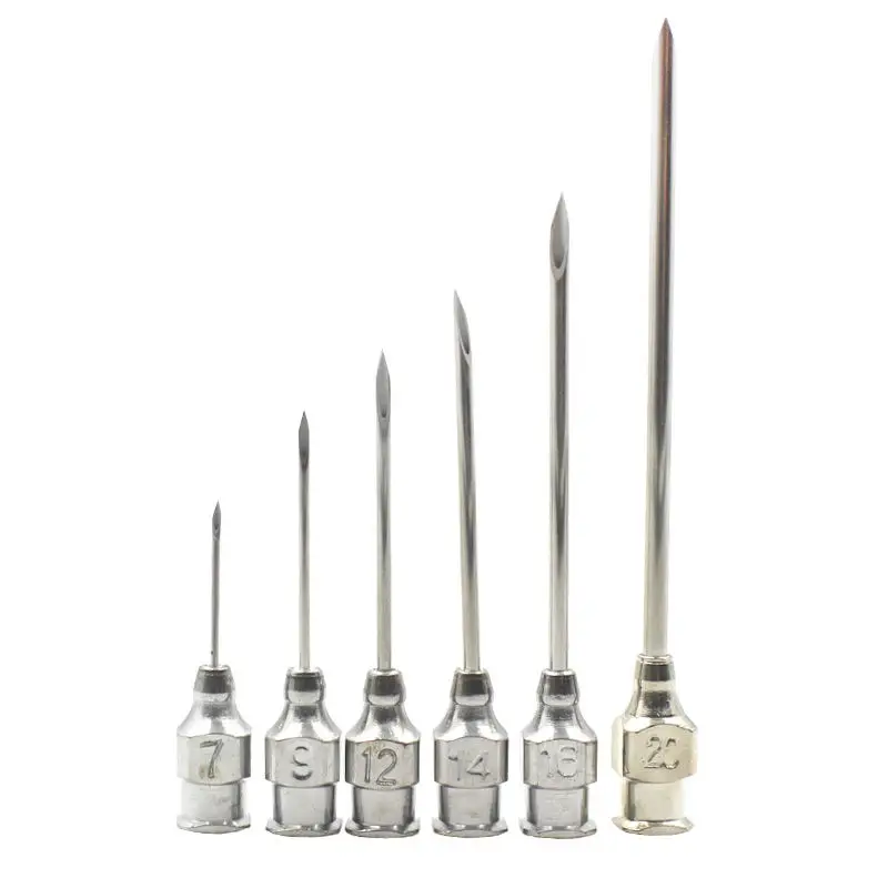 animal injection needle 10pcs Stainless Steel Veterinary Syringe Needles Injection Vaccination Vet Tools Pigs Cow Sheep Bird Bovine Farm Animal Supplies