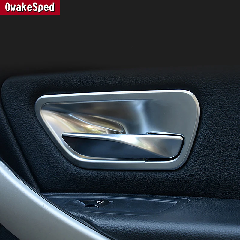 

Carbon Texture Car Inner Door Handle Bowl Panel Cover Trim Decorative For BMW 3 Series F30 2013-18 Interior Accessories Sticker