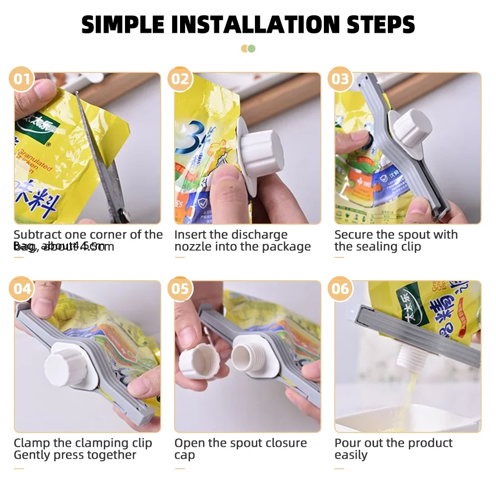 Seasoning Sealing Clip Condiment Snack Bag Seal Clamp Coffee Package Storage Clip Kitchen Accessories Food Fresh Tools