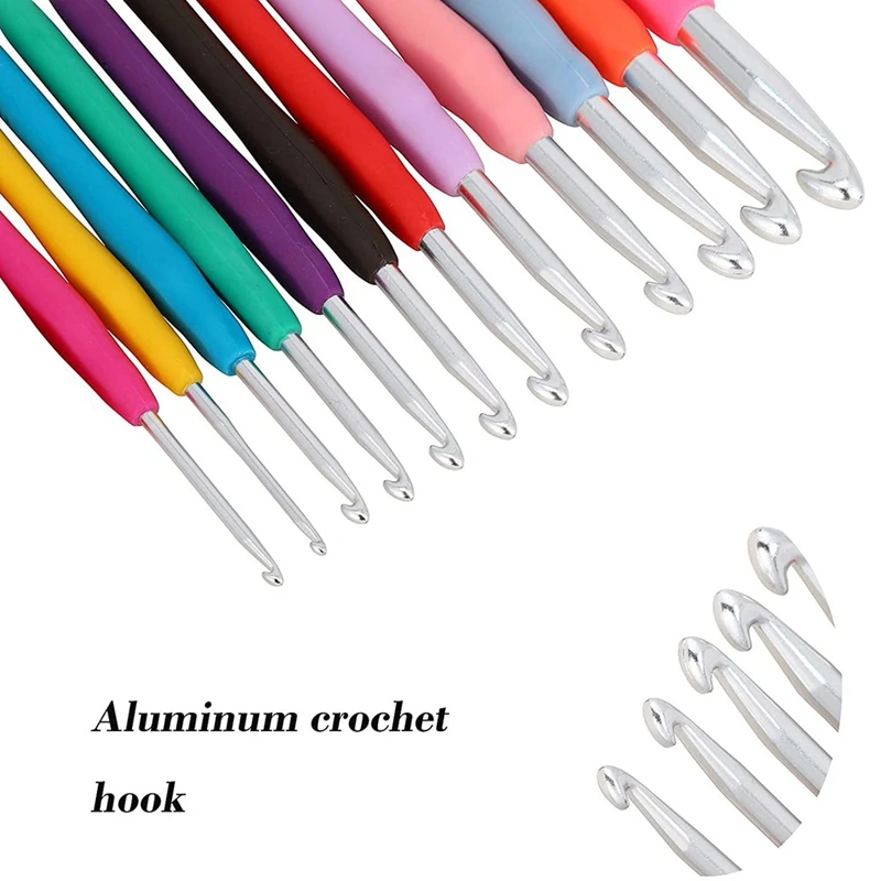 Description Picture 5 of itemD&D 1pc Aluminum Crochet Hooks Ergonomics Handle Knitting Needle Yarn Sweater Weave DIY Craft Knitting Tools Sewing Accessories