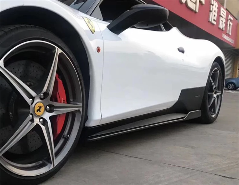 For Ferrari 458 2011-No High Quality REAL Carbon Fiber Front Lip Splitters Rear Diffuser Bumper Body Side Skirt Kit Spoiler - - Racext 30