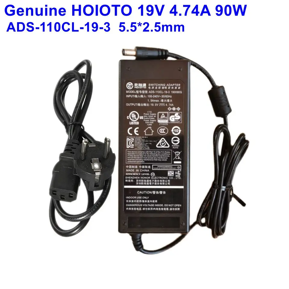 Genuine HOIOTO 19V 4.74A 90W AC DC Adaptor ADS-110CL-19-3 / -1