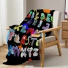 Funny Alphabet Blanket Colourful Alphabet Printed Soft Flannel Blanket Warm Cozy Blanket Lore for Teens Adults 4