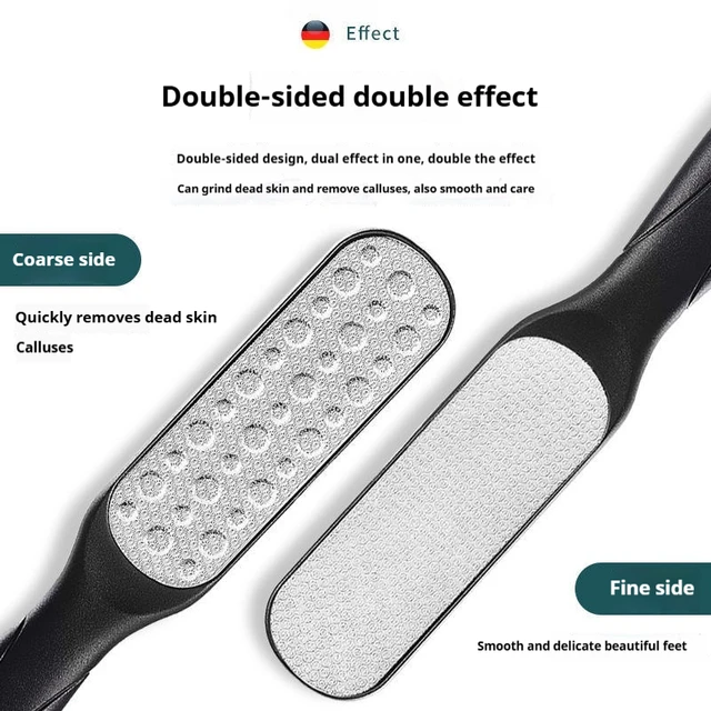 High-Quality 304 Stainless Steel Foot File Double Sided Callus Remover For Dead Skin Professional Pedicure Tools Callous Scraper