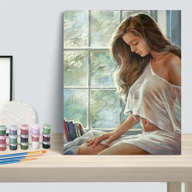 Chenistory Painting By Numbers Sexy Woman Kits Drawing Canvas Handpainted  Home Decor Diy Oil Pictures By Numbers Girl Figure Pai - Paint By Number  Package - AliExpress