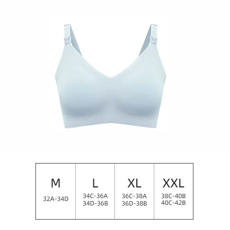 Ultra Thin Laser Cutting Ladies Feeding Bra Seamless Removable Padded Breastfeeding Bras Plus Size Push Up Maternity Support Bra 6