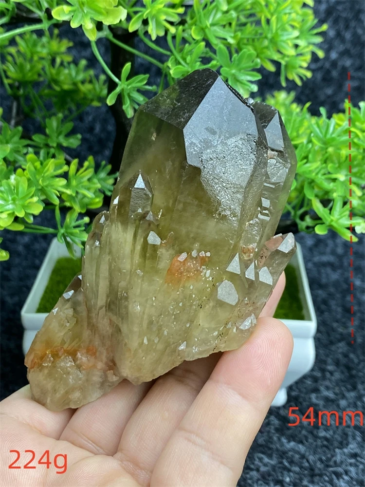 

Natural Gemstone Tower Smoky Quartz Crystal Cluster Citrine Mineral Specimen Home Furnishings Aura Gift Altar Stone Healing