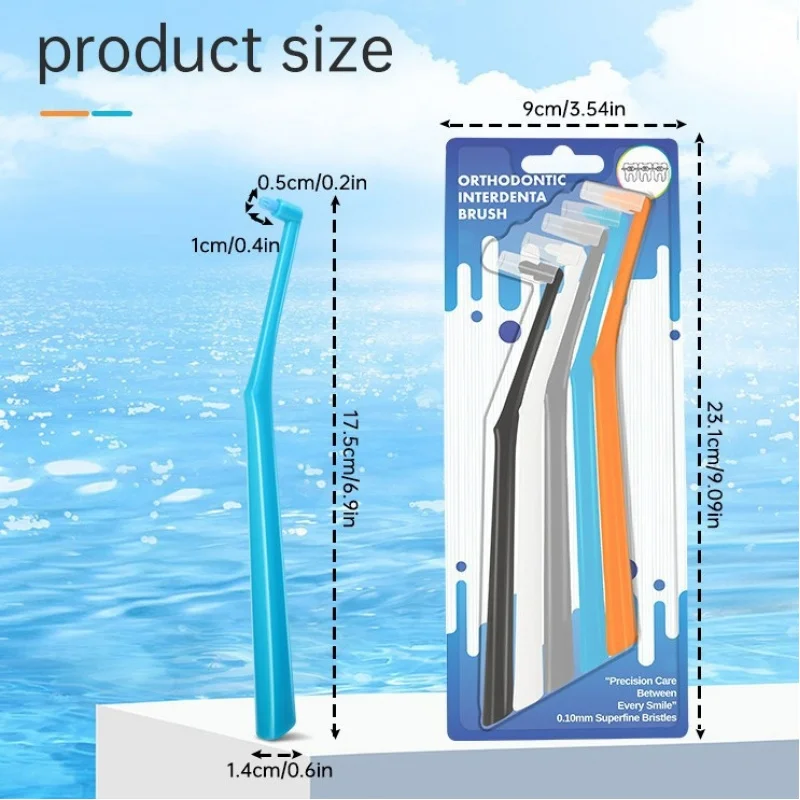 Compact Interdental Brush with Soft Bristles