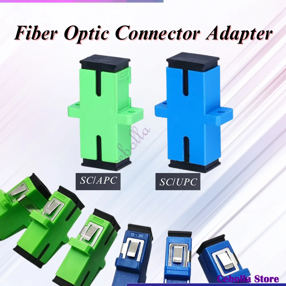 

50~500pcs SC APC UPC Simplex Single-mode Fiber Optic Adapter SC Optical Fiber Coupler SC APC Fiber Flange SC Connector