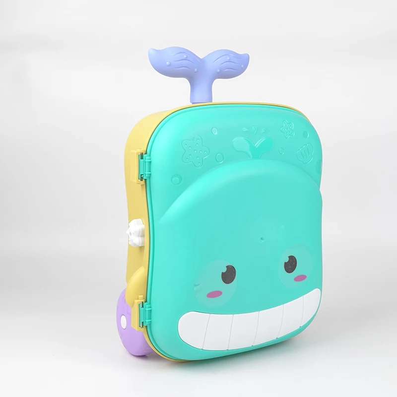 Children's summer beach toy set Whale luggage trolley case summer sand shovel outdoor water toy 2