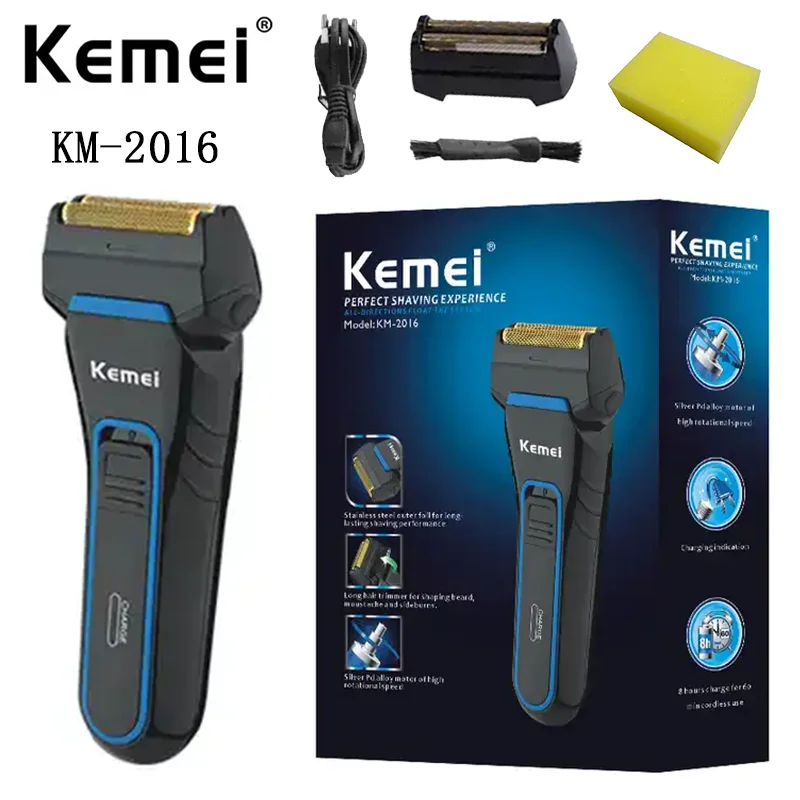 

kemei KM-2016 Hot Selling Reciprocating Floating Veneer Professional Men's Electric Shaver