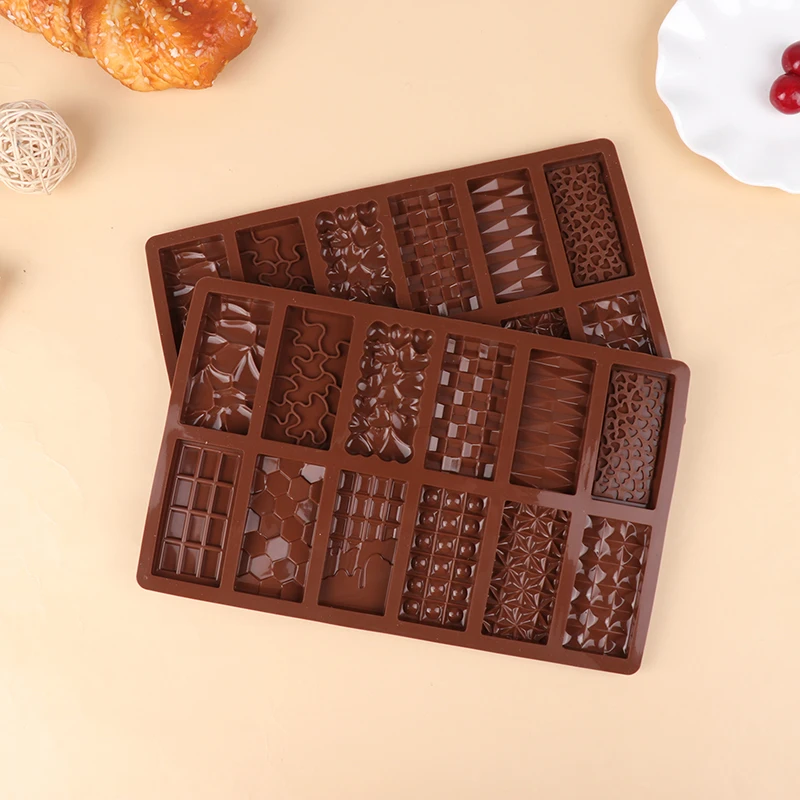 베이킹 케이크용 실리콘 초콜릿 몰드, 실리콘 브레이크, 단백질 및 Engery Bar 캔디, DIY 장식 도구, 12 캐비티, 1 개  Best5