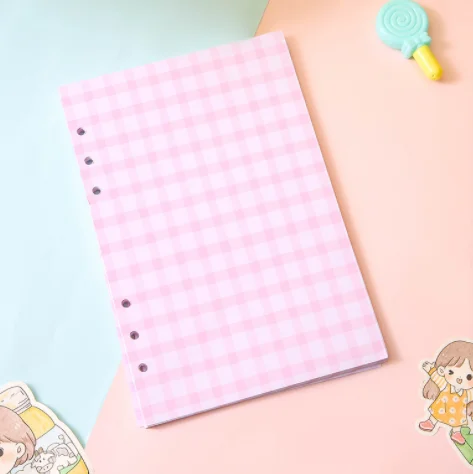 Kawaii Kraft Binder Notebook Refill with Planner Pages