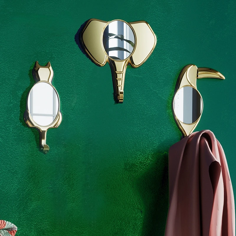 

Современные настенные крючки в виде животных, роскошные самоклеящиеся настенные крючки, подвесная вешалка для полотенец, оригинальные аксессуары для дома