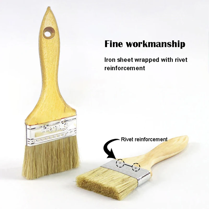 5pcs Paint Brush Set BBQ Brush Home Improvement Corner Brushes For Wall Furniture Art Decoration Painting Tool Accessories
