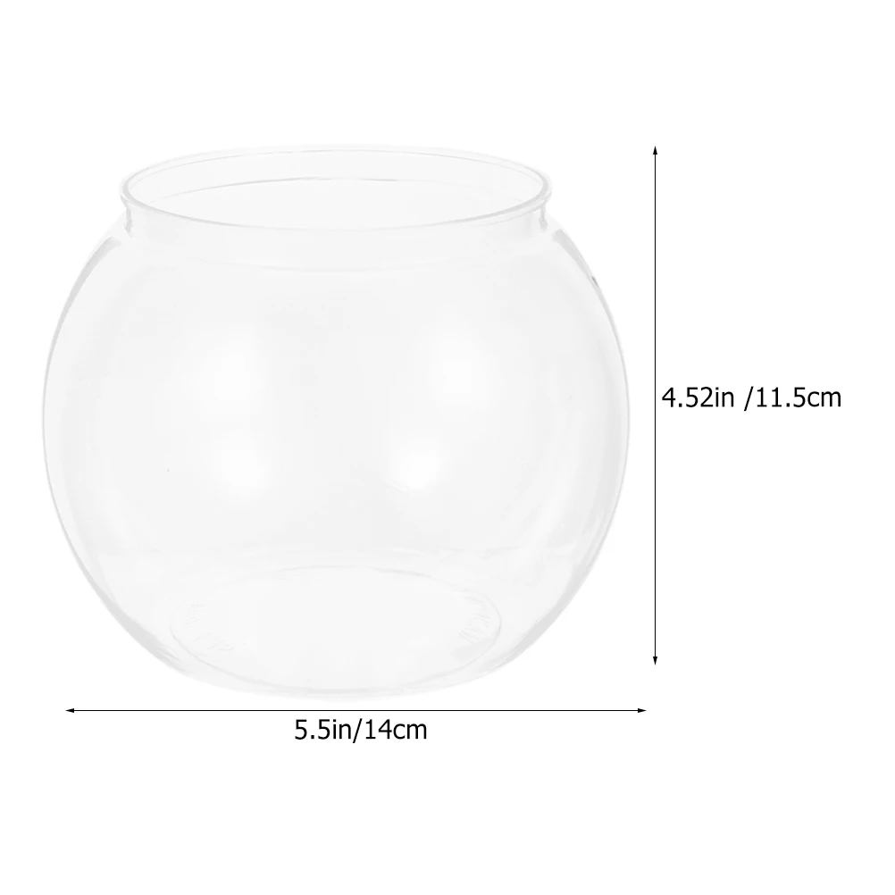 Fish Bowl Plastic Round Fish Bowl Unbreakable Vases Bowls Fish Tank Aquarium Clear Globe Hydroponic Planter Vase Pot Goldfish