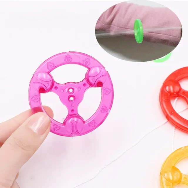 1Pcs Color Random Hand Pull Luminous Flashing Rope Flywheel Toy LED Light Up Toys Novelty For Children's Birthday Funny Gift 2