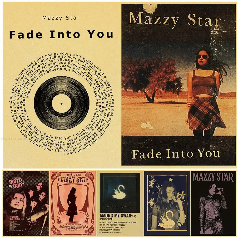 

Постер Mazzy Star Music Album выцветает в течение 80-х годов, винтажные постеры, печать на холсте, картина на стену, картина для бара, кафе, комнаты, домашний декор