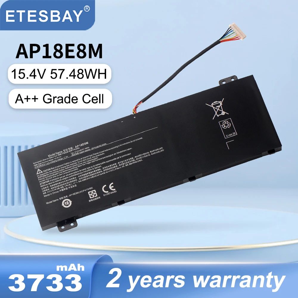 

ETEBAY AP18E8M 57.48WH Laptop Battery For Acer Predator Helios 300 PH315-52 PH315-53 PH317-53 PT315-51 Aspire 7 A715-74G Nitro