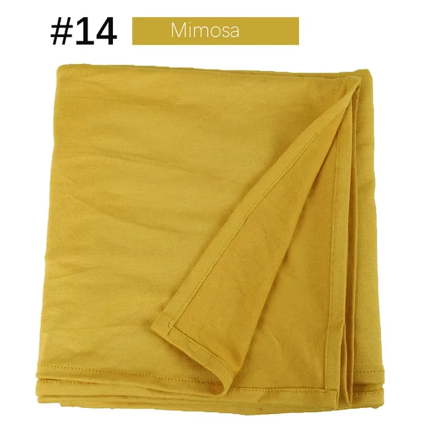 Muslim Women Premium Instant Cotton Jersey Hijab Scarf Jersey Hijabs Scarves With Hoop Pinless HeadScarves 53 colors 14