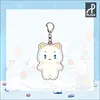5pcs Kpop PLAVE YEJUN EUNHO BAMBY Keychain Cartoon Cute Acrylic Double Sides Printing Pendant Keyring Fans Collections Gift 4