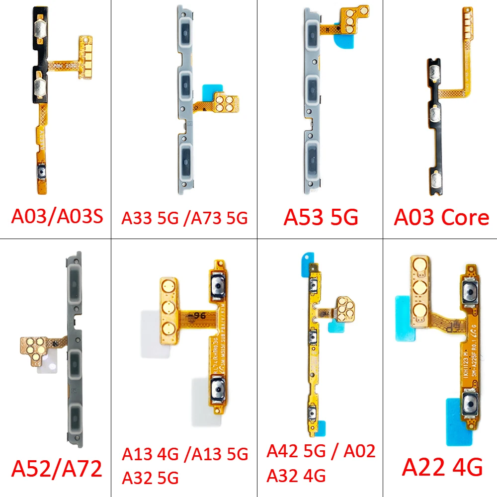 

Original Power Switch On/Off Button Volume Key Button For Samsung A02 A02S A32 A52 A72 A03s A03 Core A13 A22 A33 A53 A73 4G 5G