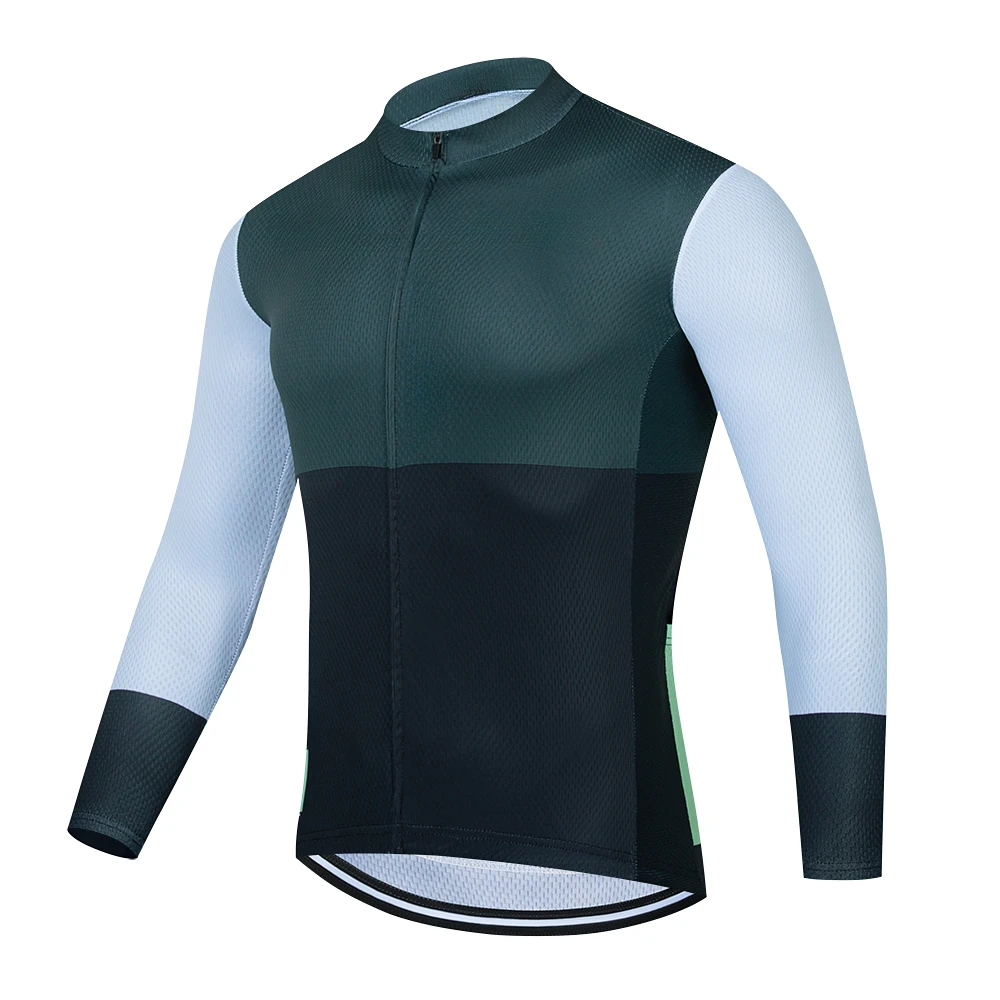 thumbnail image 1 of Maillot de ciclismo de manga larga para hombre, ropa de ciclismo de primavera 2023, maillot de ciclismo anti-UV, camiseta de bicicleta transpirable, 1 of 4