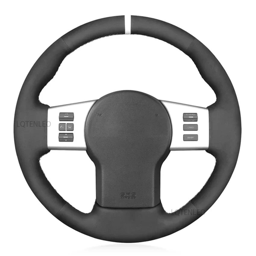 

Black Faux Suede No-slip Soft Car Steering Wheel Cover for Nissan Frontier 2005-2021 Pathfinder R51 Xterra Navara D40 2005-2015