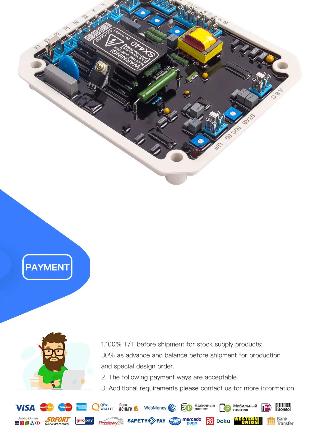 AVR SX440 Módulo de controle de excitação
