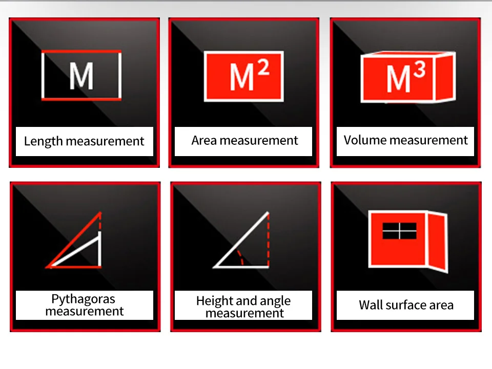 Laser Distance Meter 40M 60M 80M 100M Rangefinder Tape Range Finder Build Meas