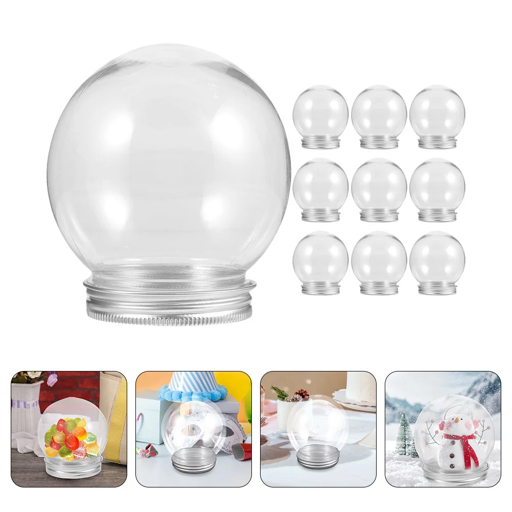 

150/270ml DIY Snow Globe Clear Plastic Water Globe Making Prop With Screw Off Cap Christmas Decoartion