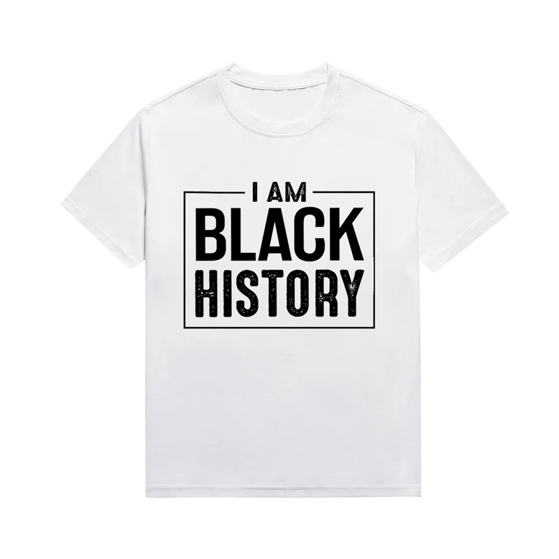 

Женская футболка с коротким рукавом I Am Black History футболка со слоганом, уличная одежда меланина, Базовый стиль, футболка на заказ, Прямая поставка